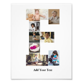 Ontwerp je eigen letter E fotocollage Foto Afdruk