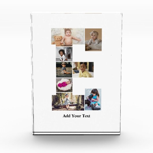 Ontwerp je eigen letter E fotocollage Fotoblokken (Voorkant)