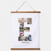 Ontwerp je eigen letter E fotocollage Hangend Wandkleed (Voorkant)