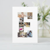 Ontwerp Je Eigen Letter E Fotocollage Kaart (Staand voorkant)