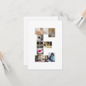 Ontwerp Je Eigen Letter E Fotocollage Kaart (Voorkant / Achterkant in situ)