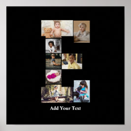 Ontwerp je eigen letter E fotocollage Poster