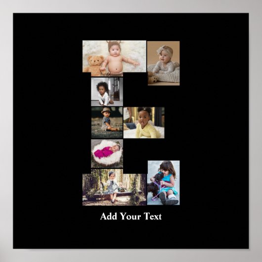 Ontwerp je eigen letter E fotocollage Poster (Voorkant)