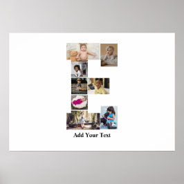 Ontwerp je eigen letter E fotocollage Poster