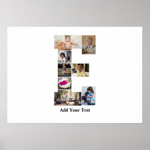 Ontwerp je eigen letter E fotocollage Poster
