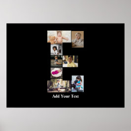 Ontwerp je eigen letter E fotocollage Poster