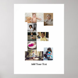 Ontwerp je eigen letter E fotocollage Poster