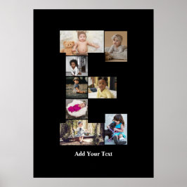 Ontwerp je eigen letter E fotocollage Poster