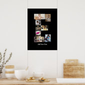 Ontwerp je eigen letter E fotocollage Poster (Keuken)