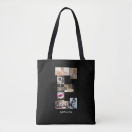 Ontwerp je eigen letter E fotocollage Tote Bag