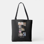Ontwerp je eigen letter E fotocollage Tote Bag (Achterkant)