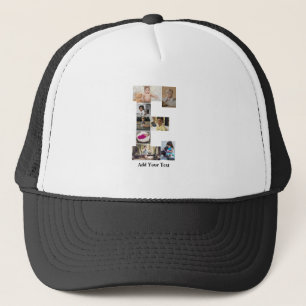Ontwerp je eigen letter E fotocollage Trucker Pet