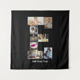 Ontwerp je eigen letter E fotocollage Wandkleed