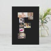 Ontwerp je eigen letter F foto collage Feestdagenkaart (Staand voorkant)