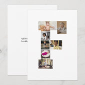 Ontwerp je eigen letter F foto collage Feestdagenkaart (Voorkant / Achterkant)