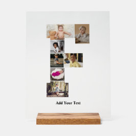 Ontwerp je eigen letter F fotocollage Acryl Bord