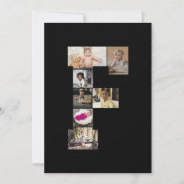 Ontwerp je eigen letter F fotocollage Bedankkaart