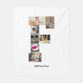 Ontwerp je eigen letter F fotocollage Fleece Deken (Voorkant)