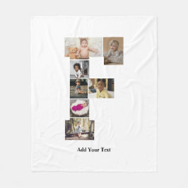 Ontwerp je eigen letter F fotocollage Fleece Deken