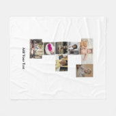 Ontwerp je eigen letter F fotocollage Fleece Deken (Voorkant (Horizontaal))