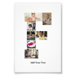 Ontwerp je eigen letter F fotocollage Foto Afdruk