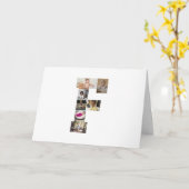 Ontwerp Je Eigen Letter F Fotocollage Kaart (Gele Bloem)