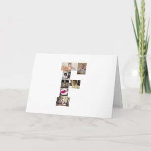 Ontwerp Je Eigen Letter F Fotocollage Kaart