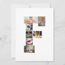 Ontwerp Je Eigen Letter F Fotocollage Kaart