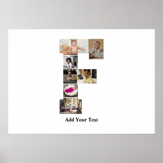 Ontwerp je eigen letter F fotocollage Poster (Voorkant)