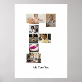 Ontwerp je eigen letter F fotocollage Poster