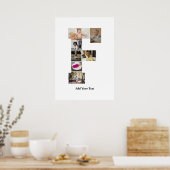 Ontwerp je eigen letter F fotocollage Poster (Keuken)