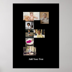 Ontwerp je eigen letter F fotocollage Poster