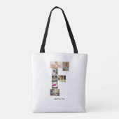 Ontwerp je eigen letter F fotocollage Tote Bag (Achterkant)