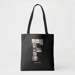 Ontwerp je eigen letter F fotocollage Tote Bag