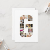 Ontwerp Je Eigen Letter G Foto Collage Kaart (Voorkant / Achterkant in situ)