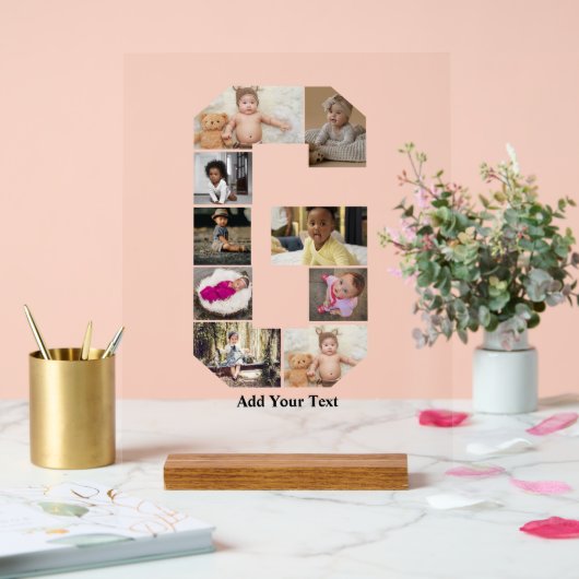 Ontwerp je eigen letter G fotocollage Acryl Bord (Huwelijk)