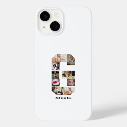 Ontwerp je eigen letter G fotocollage Case-Mate iPhone Case (Achterkant)