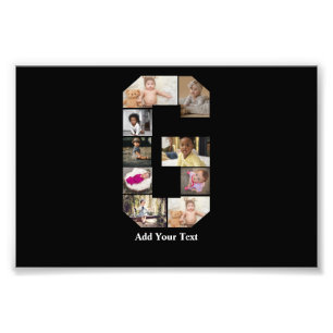 Ontwerp je eigen letter G fotocollage Foto Afdruk