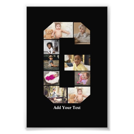 Ontwerp je eigen letter G fotocollage Foto Afdruk (Voorkant)