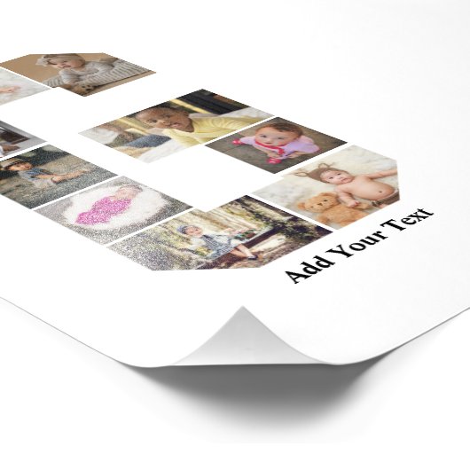 Ontwerp je eigen letter G fotocollage Foto Afdruk (Hoek)