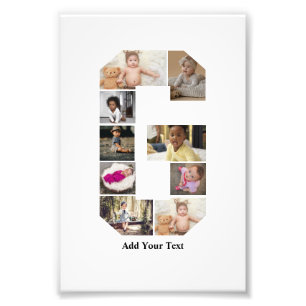 Ontwerp je eigen letter G fotocollage Foto Afdruk