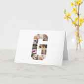 Ontwerp Je Eigen Letter G Fotocollage Kaart (Gele Bloem)