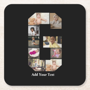 Ontwerp je eigen letter G fotocollage Kartonnen Onderzetters