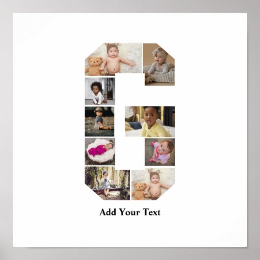 Ontwerp je eigen letter G fotocollage Poster (Voorkant)