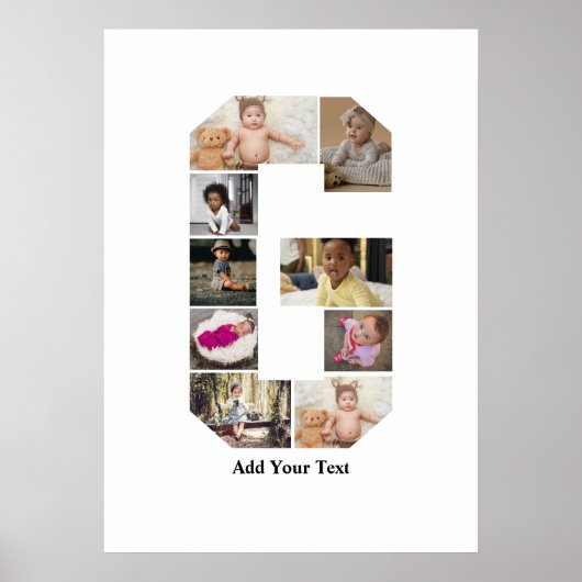 Ontwerp je eigen letter G fotocollage Poster (Voorkant)