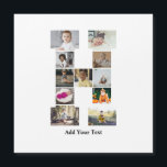 Ontwerp Je Eigen Letter H Foto Collage<br><div class="desc">Deze monogram fotocollage is een persoonlijk ontwerp dat een krachtig monogram (voorletters of een letter) combineert met een verzameling foto's die artistiek binnen of rondom het monogram zijn gerangschikt. Het is een stijlvolle manier om herinneringen te tonen en tegelijkertijd een unieke, elegante touch toe te voegen aan decoratie of cadeaus....</div>