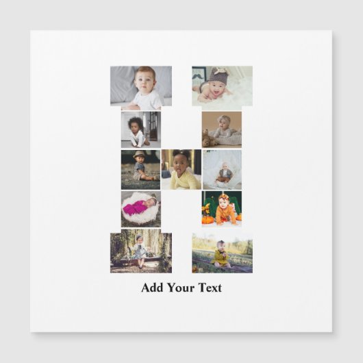 Ontwerp Je Eigen Letter H Foto Collage (Voorkant)