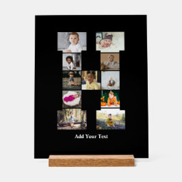 Ontwerp je eigen letter H Fotocollage Acryl Bord