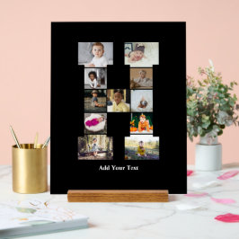 Ontwerp je eigen letter H Fotocollage Acryl Bord