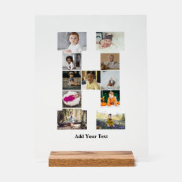 Ontwerp je eigen letter H Fotocollage Acryl Bord